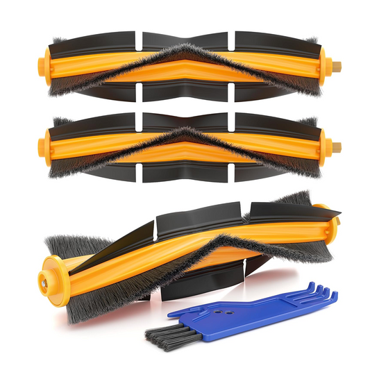 Pack of 3 Brushes Compatible with Ecovacs DEEBOT OZMO T8 AIVI/ T8/ N8 Pro/ N8 Pro plus/N8/N8+ 920 950 T5 N7 Yeedi vac - Vacuum Cleaner Replacement Parts