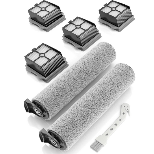Accessories Kit Compatible With Tineco iFloor 3 and Floor One S3 - Set of 2 Vacuum Cleaner Roller Brushes & 4 Filters Replacement by Apex Essentials